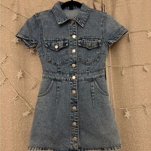 SHEIN Blue Denim Mini Dress